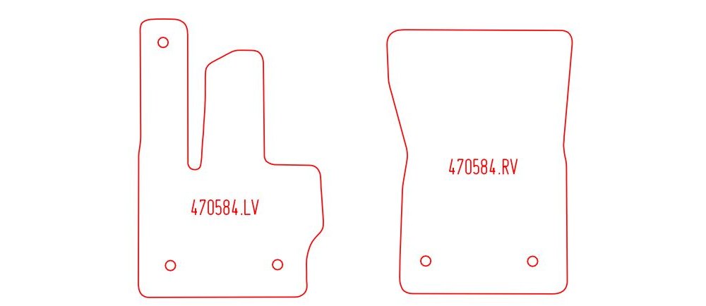 Automattenset Voorset 2-delig Naaldvilt - Zwart voor Mercedes G-klasse G-klasse (W463) - 2018 - heden