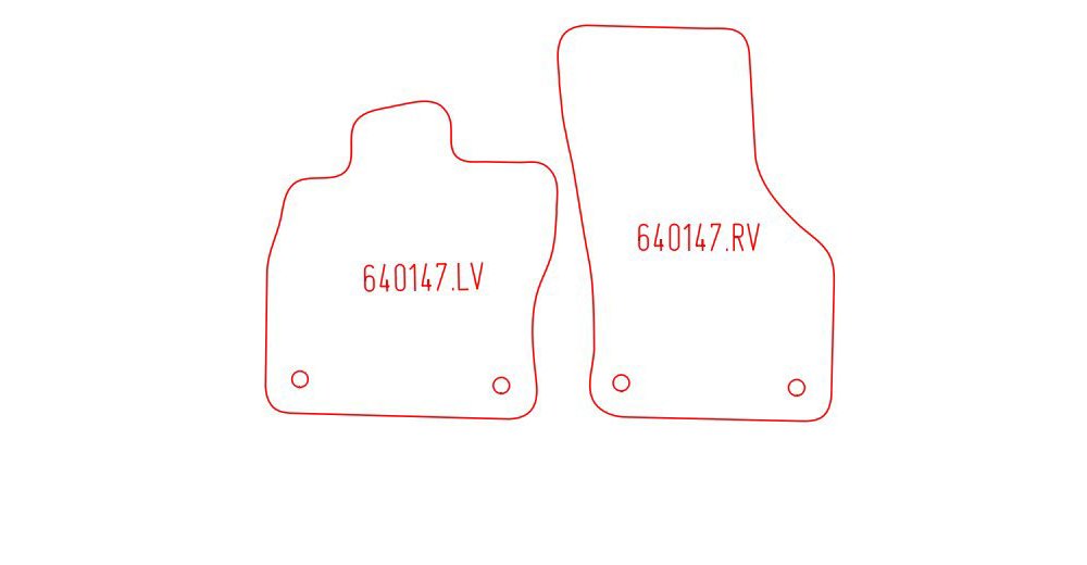 Automattenset 4-delig Naaldvilt - Zwart voor Skoda Octavia Octavia - 2020 - heden