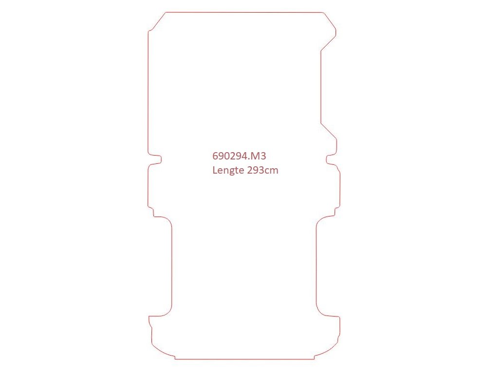 Automattenset Laadvloer M3 Naaldvilt - Zwart voor Toyota Hi-Ace Hi-Ace - 2007 -  2014
