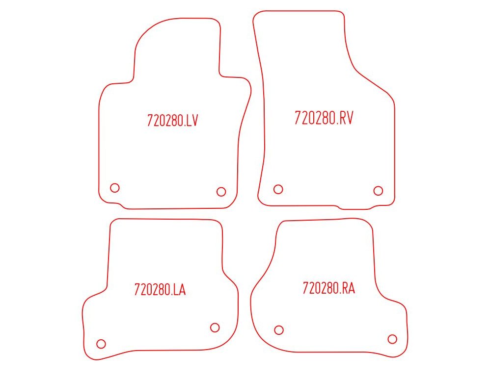 Automattenset 4-delig Naaldvilt - Zwart voor Volkswagen Golf Golf VI - 2008 - 2012 Automattenset 4-delig Naaldvilt - Zwart voor Volkswagen Golf Golf VI - 2008 - 2012