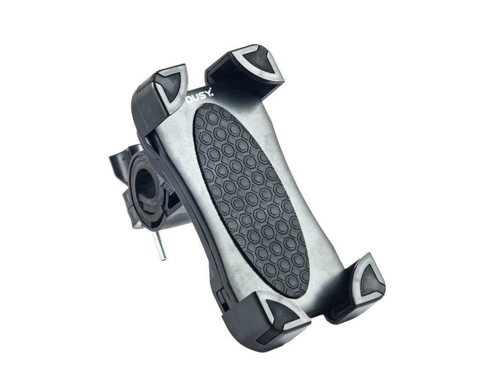 Fiets / motor telefoonhouder voor op je stuur met 4 punts sluiting Fiets / motor telefoonhouder voor op je stuur met 4 punts sluiting