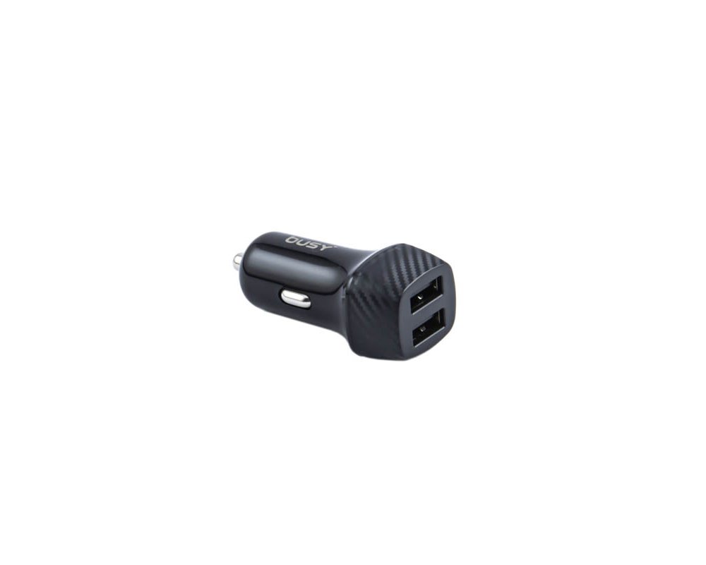 USB snellader DUO 2 x USB poort (12v/24v) - carbon finish USB snellader DUO 2 x USB poort (12v/24v) - carbon finish