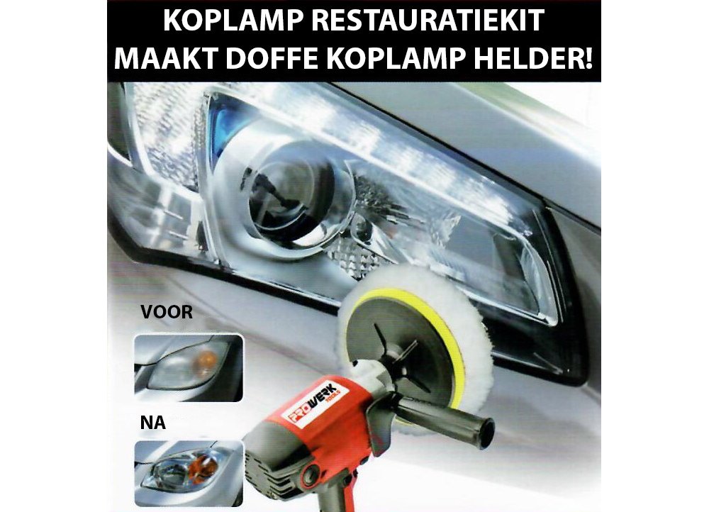 Koplamp restauratie kit - maak uw doffe koplampen weer helder (complete set alles inbegrepen) Koplamp restauratie kit - maak uw doffe koplampen weer helder (complete set alles inbegrepen)