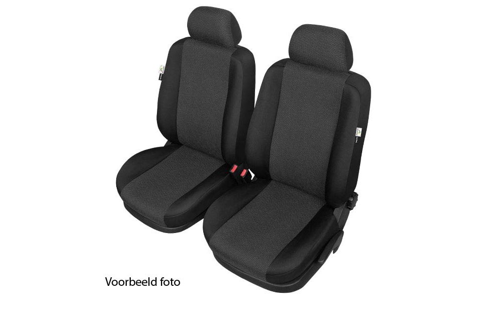 Pasvorm  stoelhoezen VW Caddy van 2004-heden - ARES - Zwart/grijs (voorset)