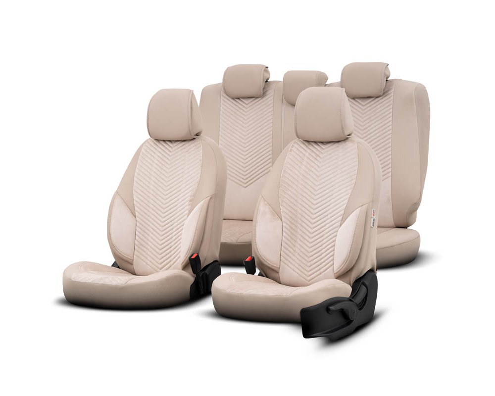 Autostoelhoezenset Advanced beige (complete set) Autostoelhoezenset Advanced beige (complete set)