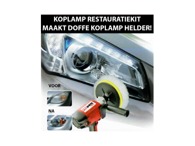 Koplamp restauratie kit - maak uw doffe koplampen weer helder (complete set alles inbegrepen) Koplamp restauratie kit - maak uw doffe koplampen weer helder (complete set alles inbegrepen)