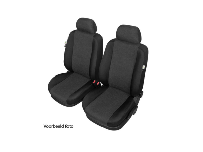 Pasvorm stoelhoezen VW Caddy van 2004-heden - ARES - Zwart/grijs (voorset) Pasvorm stoelhoezen VW Caddy van 2004-heden - ARES - Zwart/grijs (voorset)