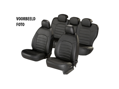 Pasvorm stoelhoezen set Volkswagen Golf VI - 2008 t/m 2012 - Kunstleer zwart Pasvorm stoelhoezen set Volkswagen Golf VI - 2008 t/m 2012 - Kunstleer zwart