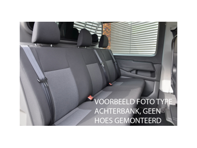 Pasvorm stoelhoes achterbank (3 zits) dubbel cabine Snoeks type 1 (1 zitting en 1 rugleuning) -Stof zwart Pasvorm stoelhoes achterbank (3 zits) dubbel cabine Snoeks type 1 (1 zitting en 1 rugleuning) -Stof zwart