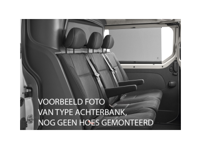 Pasvorm stoelhoes achterbank (3 zits) dubbel cabine Snoeks type 2 (3 losse zitting/rugleuning met armsteuntjes) - Stof zwart Pasvorm stoelhoes achterbank (3 zits) dubbel cabine Snoeks type 2 (3 losse zitting/rugleuning met armsteuntjes) - Stof zwart